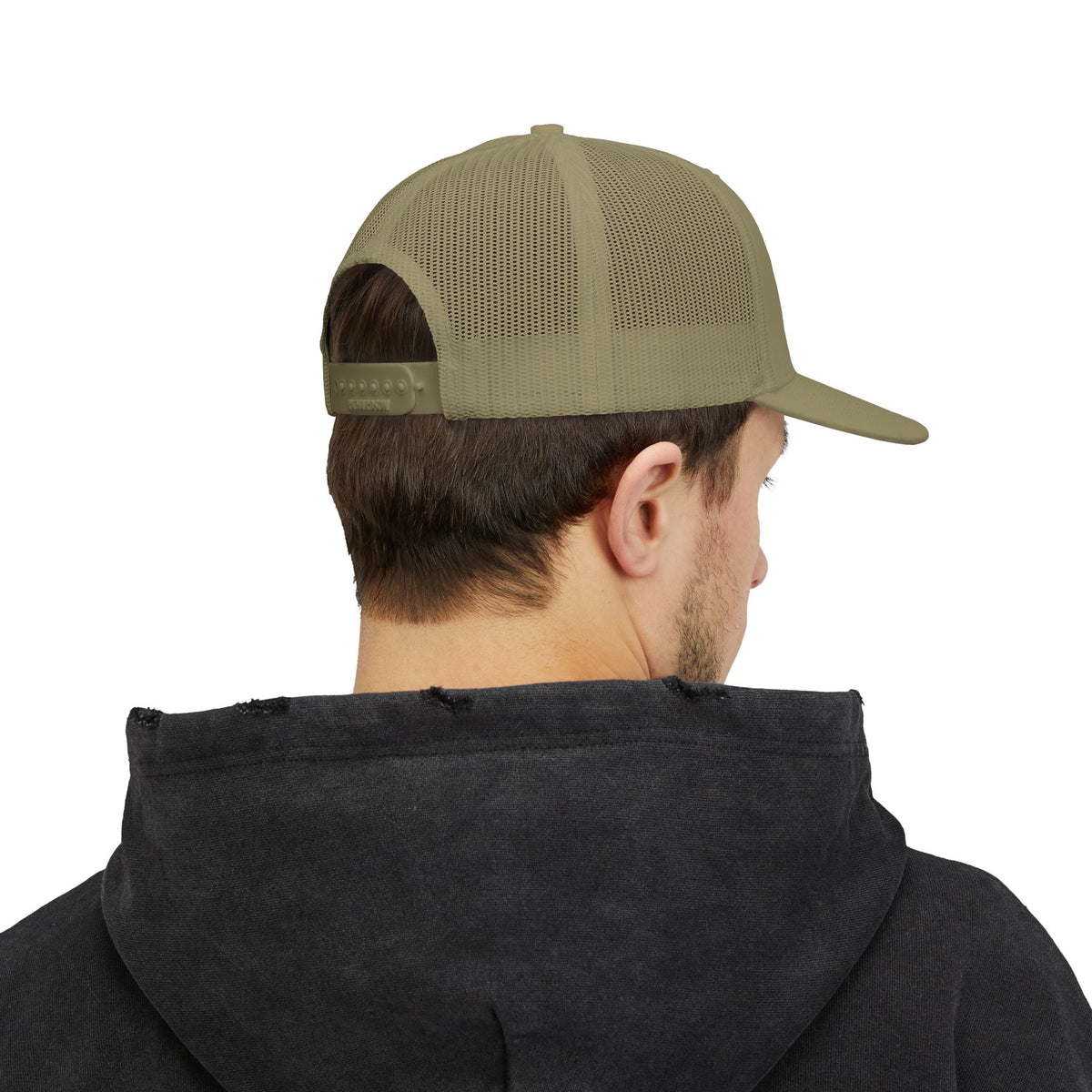 Distressed A Logo Trucker Cap — Vintage Mesh Snapback Hat