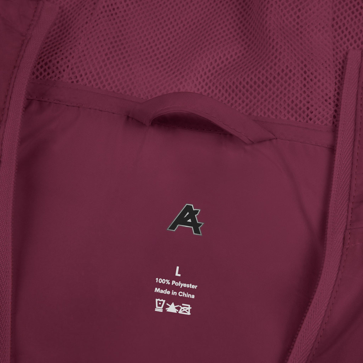 Windbreaker Jacket — White Camo Minimal Logo Windbreaker with 'ATCH' Accent
