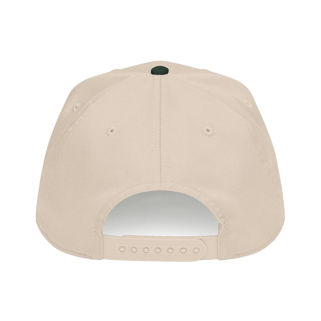 Mid Profile Baseball Cap — Embroidered 'A' Logo Two-Tone Cap