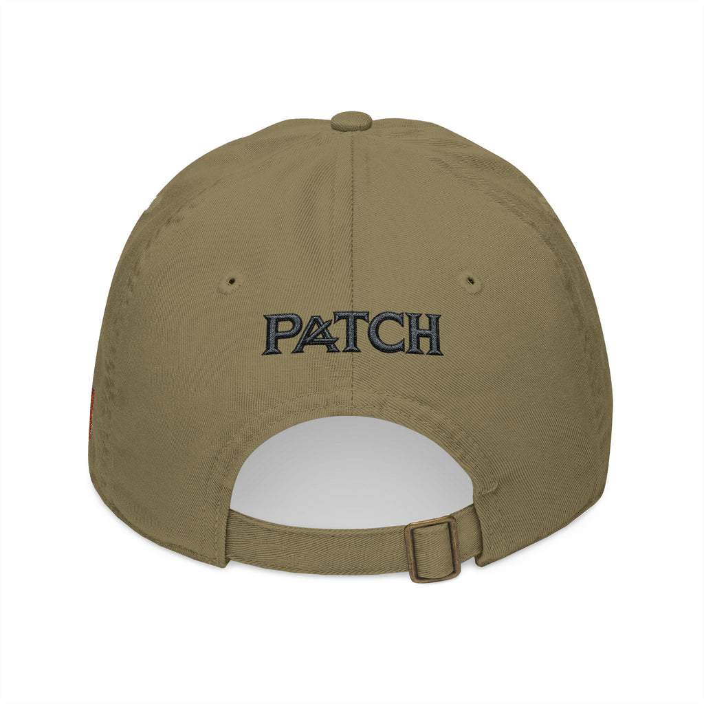 Embroidered Organic Baseball Cap — Minimal 'A' Front & PATCH Back