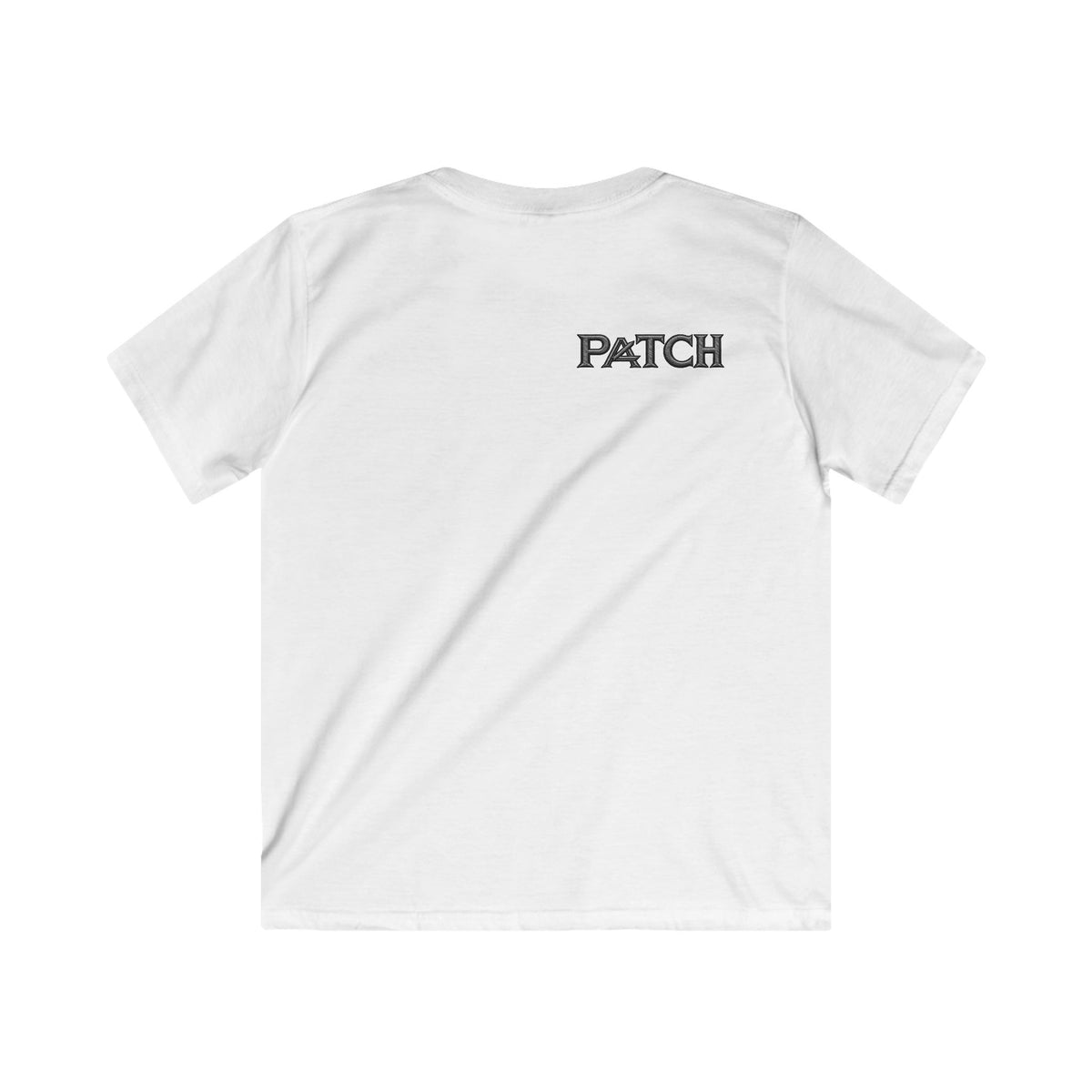 Kids Tee — Bold 'A' Chest Logo & 'PATCH' Back Graphic, Casual Youth Shirt