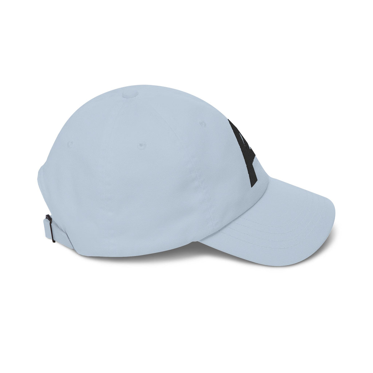 Dad Cap — Minimal Black 'A' Logo Embroidered Baseball Hat