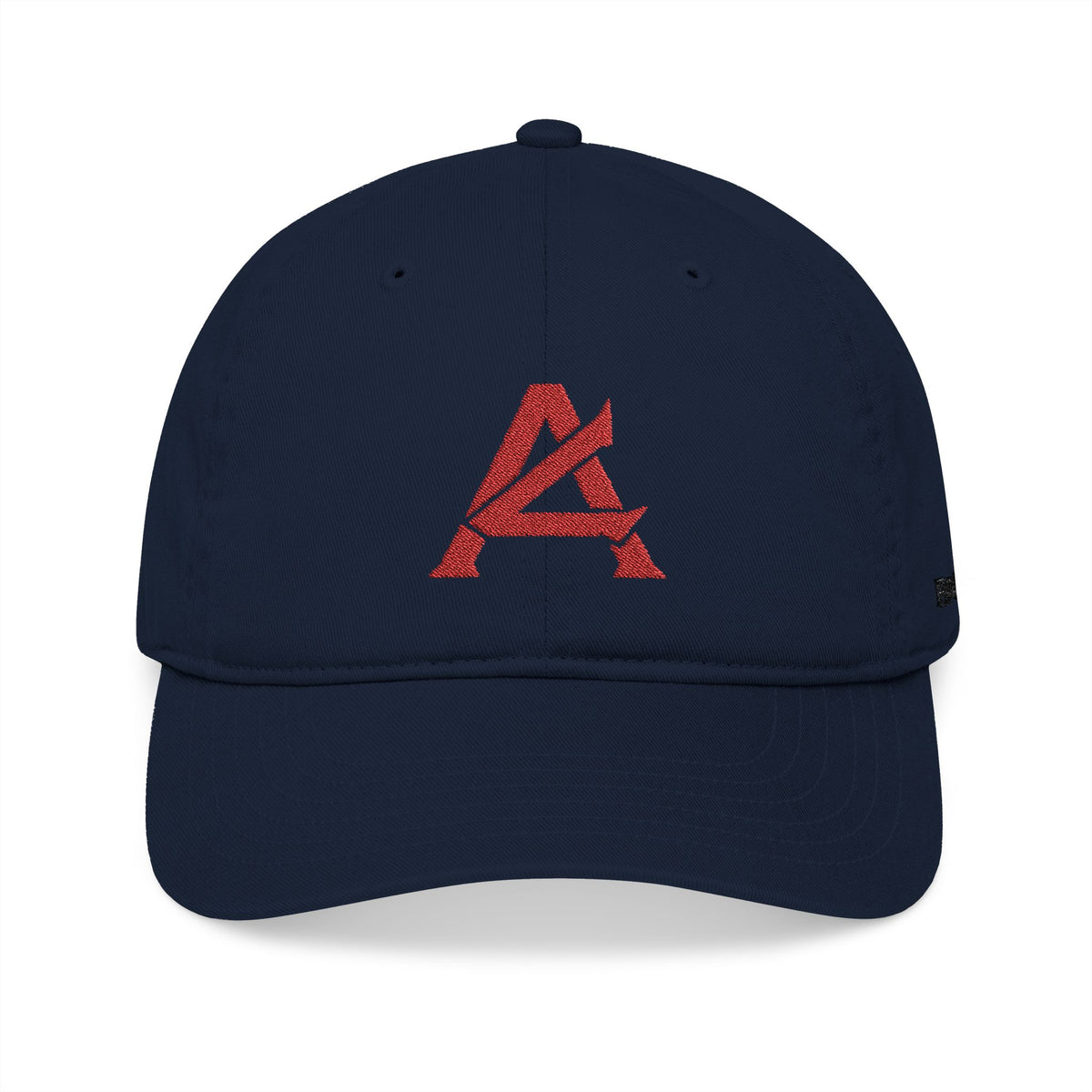 Embroidered Red Mosaic 'A' Organic Baseball Cap