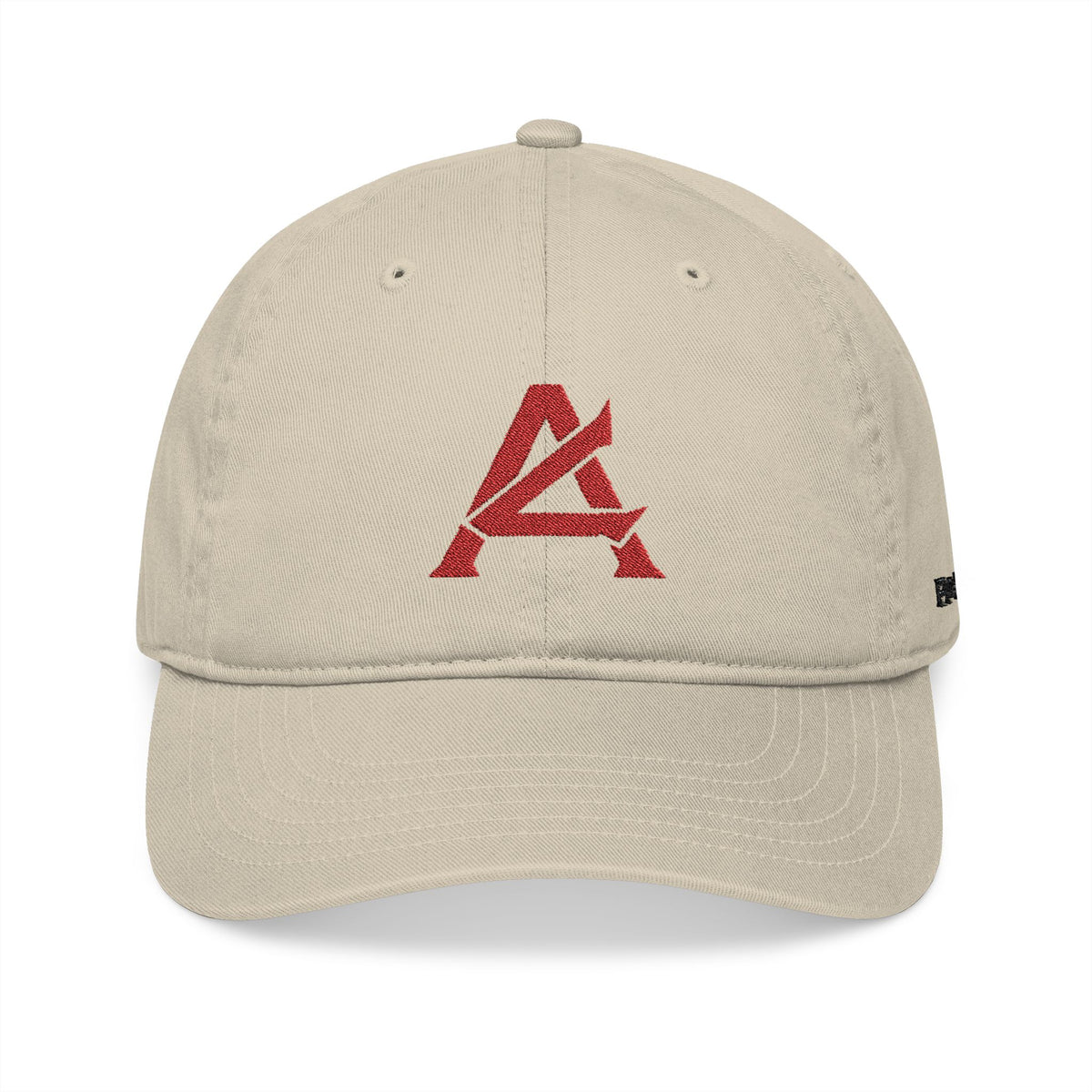 Embroidered Red Mosaic 'A' Organic Baseball Cap