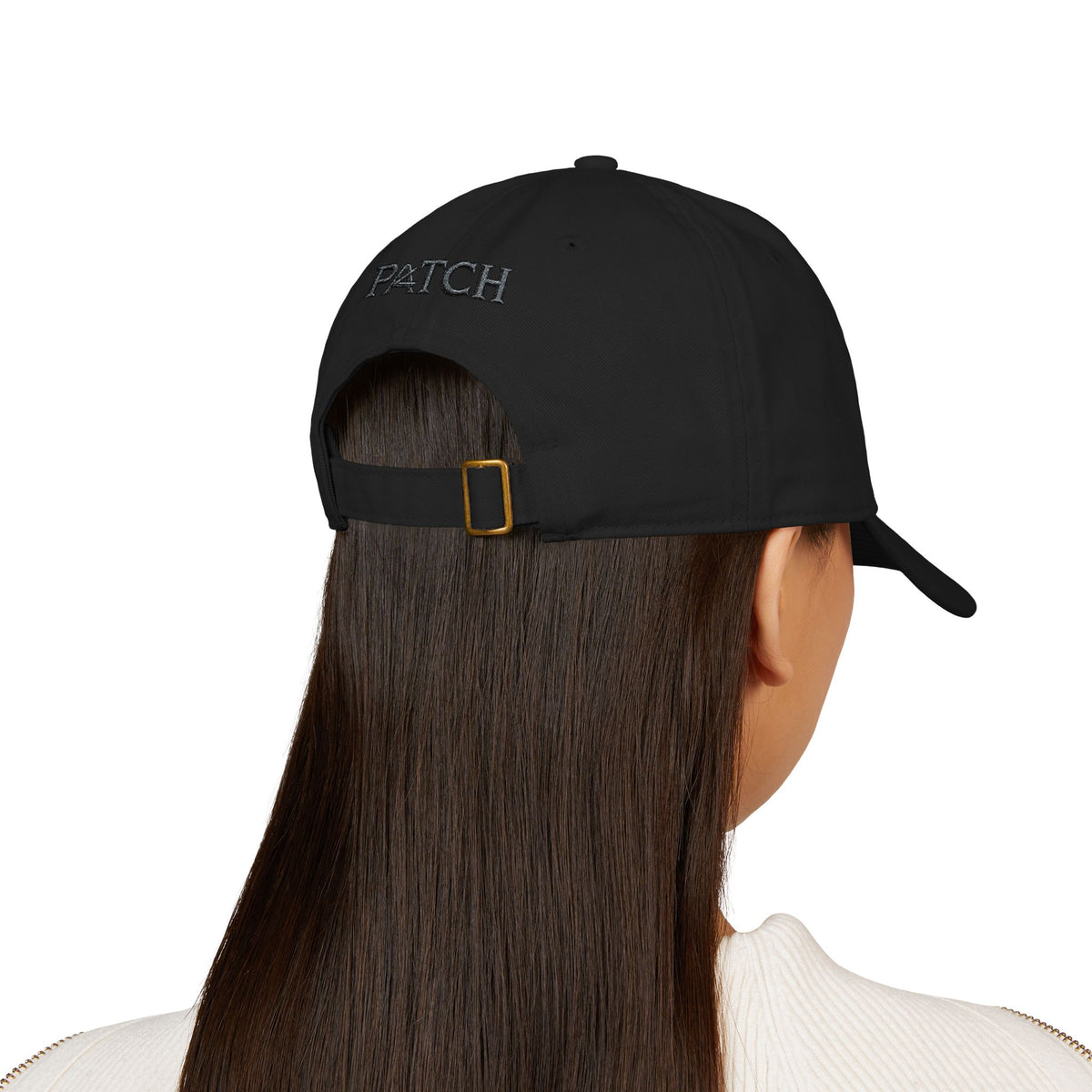 Embroidered Organic Baseball Cap — Minimal 'A' Front & PATCH Back