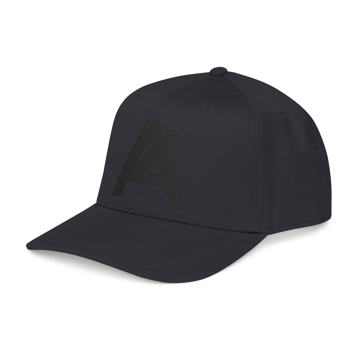 Mid Profile Baseball Cap — Embroidered 'A' Logo Two-Tone Cap