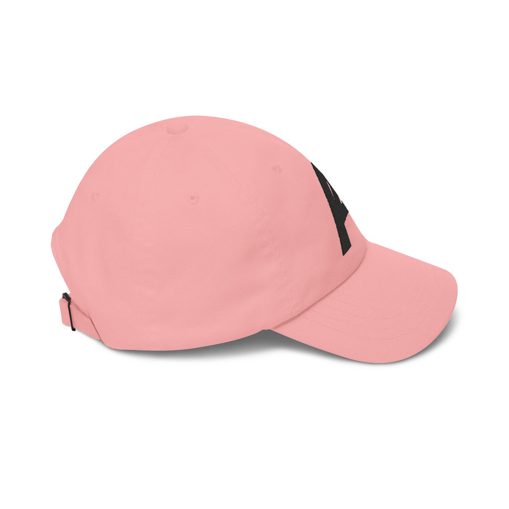 Dad Cap — Minimal Black 'A' Logo Embroidered Baseball Hat