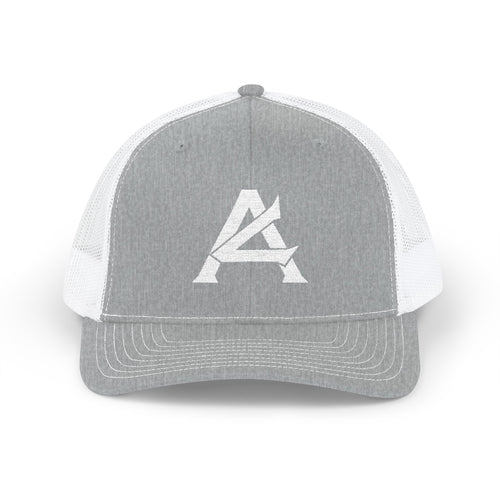 Distressed A Logo Trucker Cap — Vintage Mesh Snapback Hat