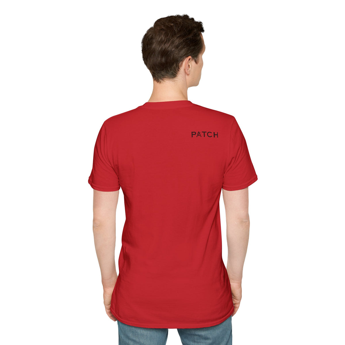 Minimalist 'PATCH' Logo T-Shirt — Chest Monogram & Back Text Tee