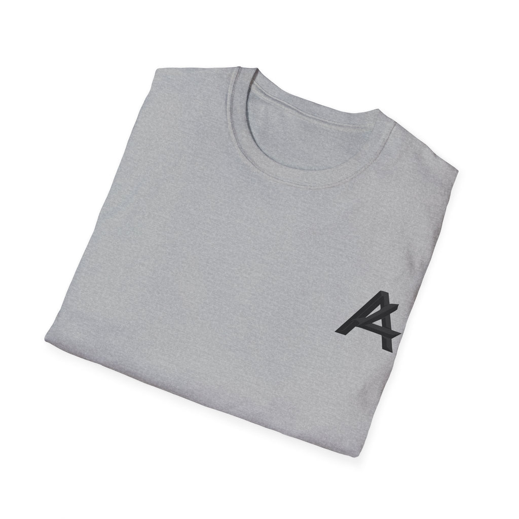 Minimalist 'PATCH' Logo T-Shirt — Chest Monogram & Back Text Tee