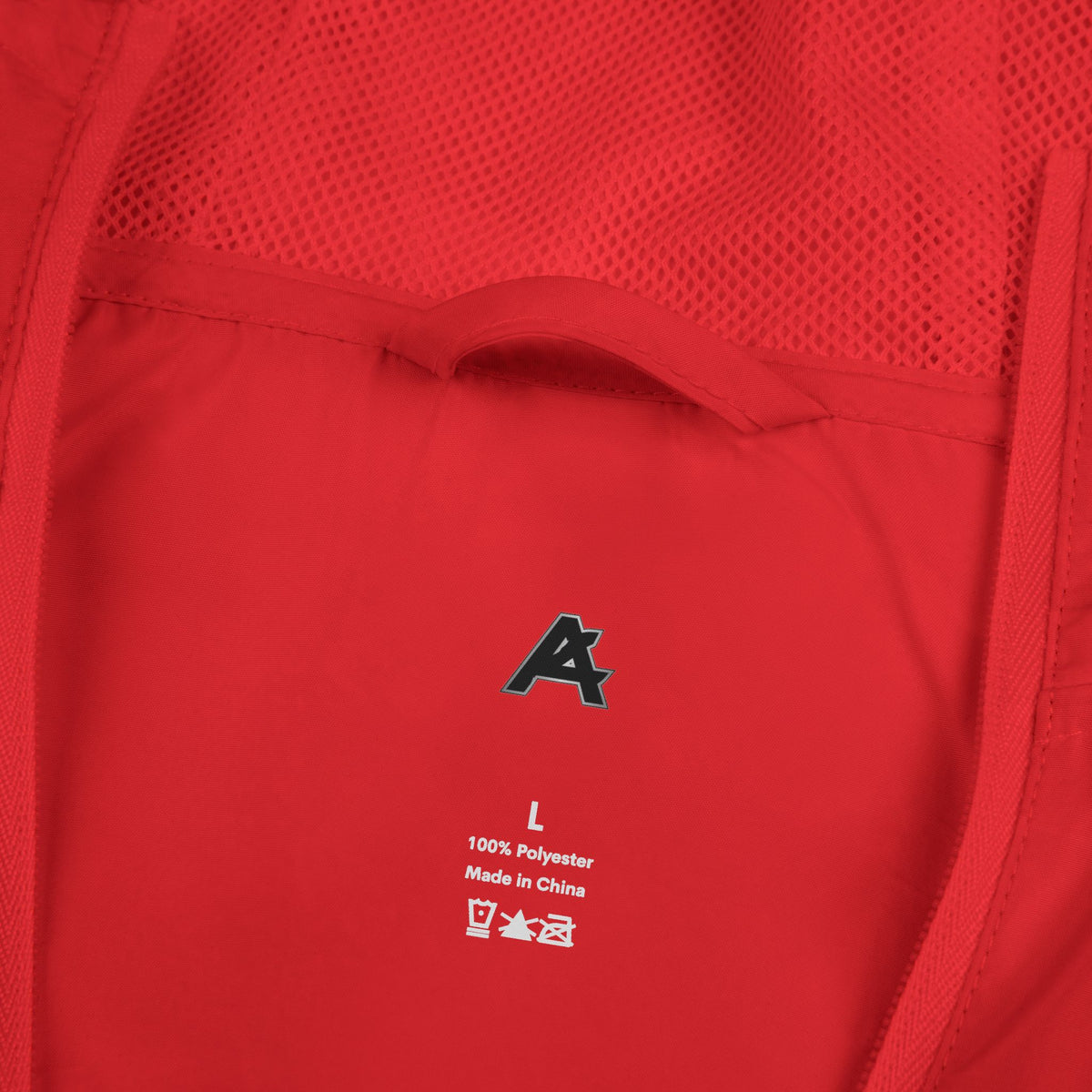 Windbreaker Jacket — White Camo Minimal Logo Windbreaker with 'ATCH' Accent