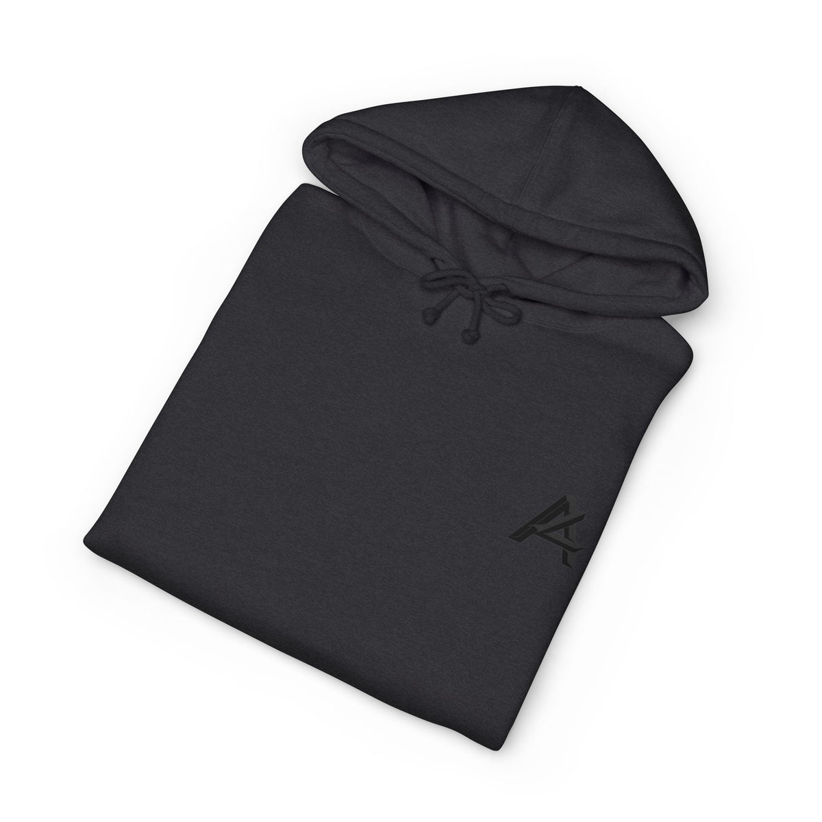 Minimalist 'A' Logo Hoodie — White Chest Emblem Pullover