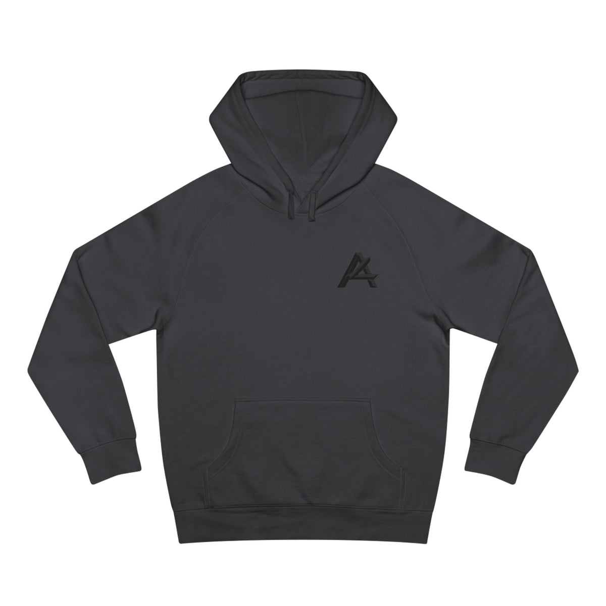 Patch Logo Hoodie — Minimalist White Pullover with Chest Emblem & Back 'PATCH' Text