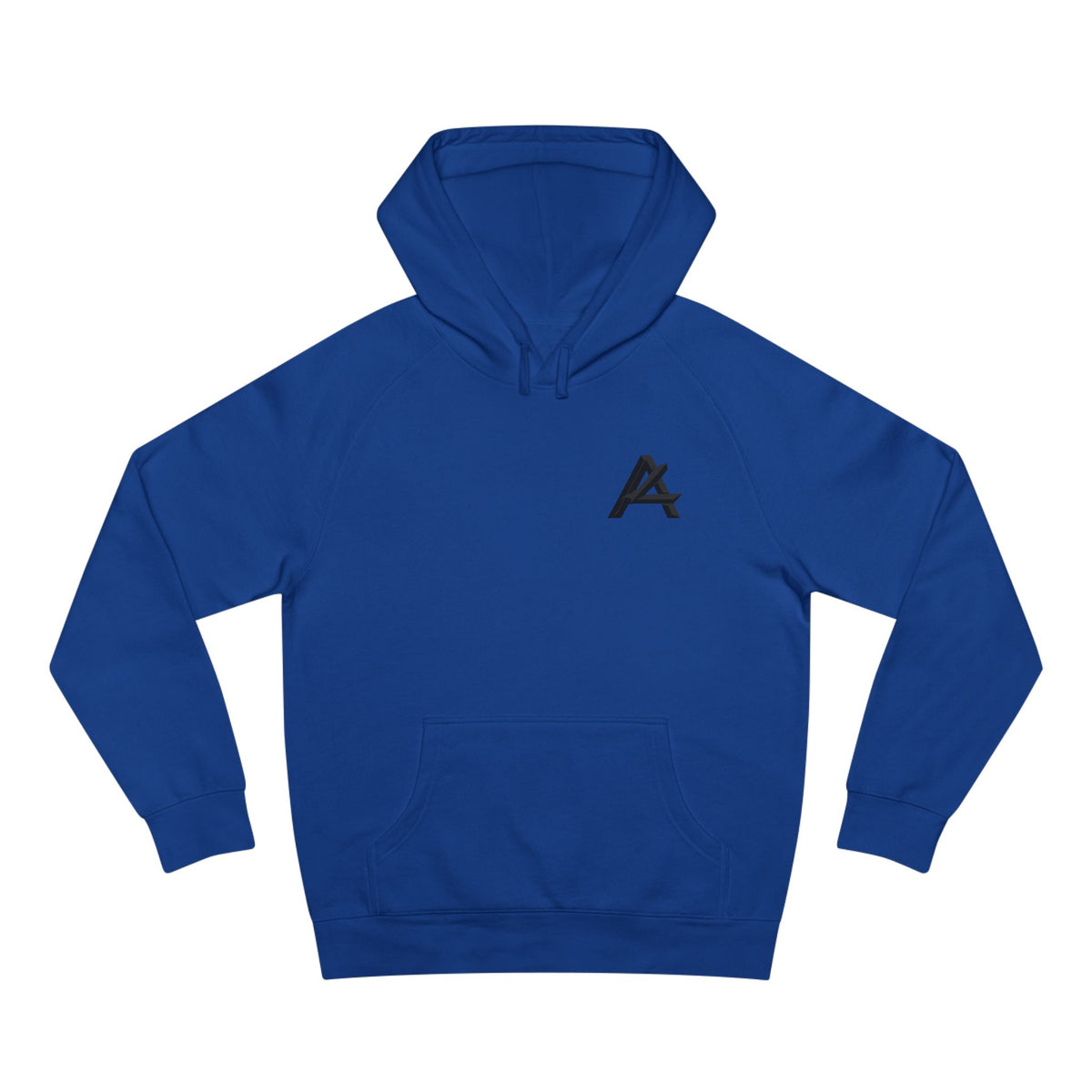 Patch Logo Hoodie — Minimalist White Pullover with Chest Emblem & Back 'PATCH' Text
