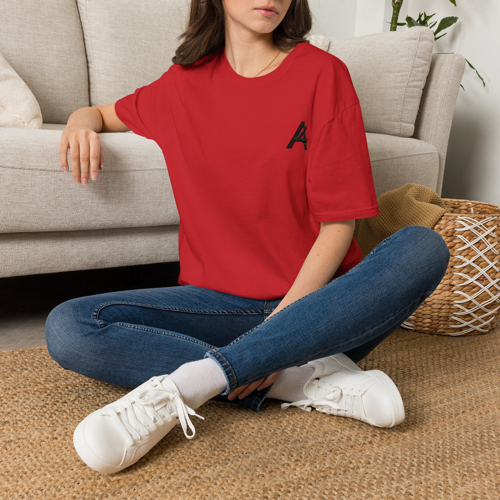 Minimalist 'PATCH' Logo T-Shirt — Chest Monogram & Back Text Tee