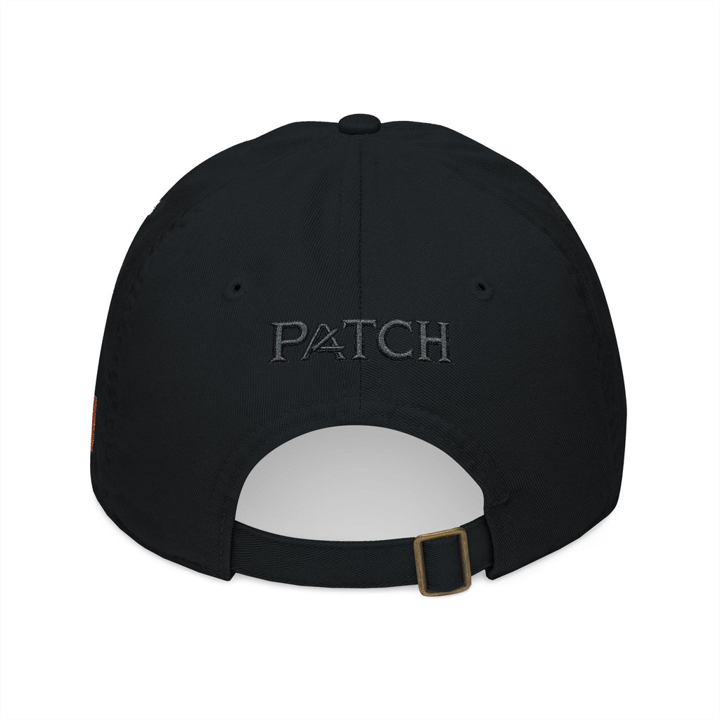 Embroidered Organic Baseball Cap — Minimal 'A' Front & PATCH Back