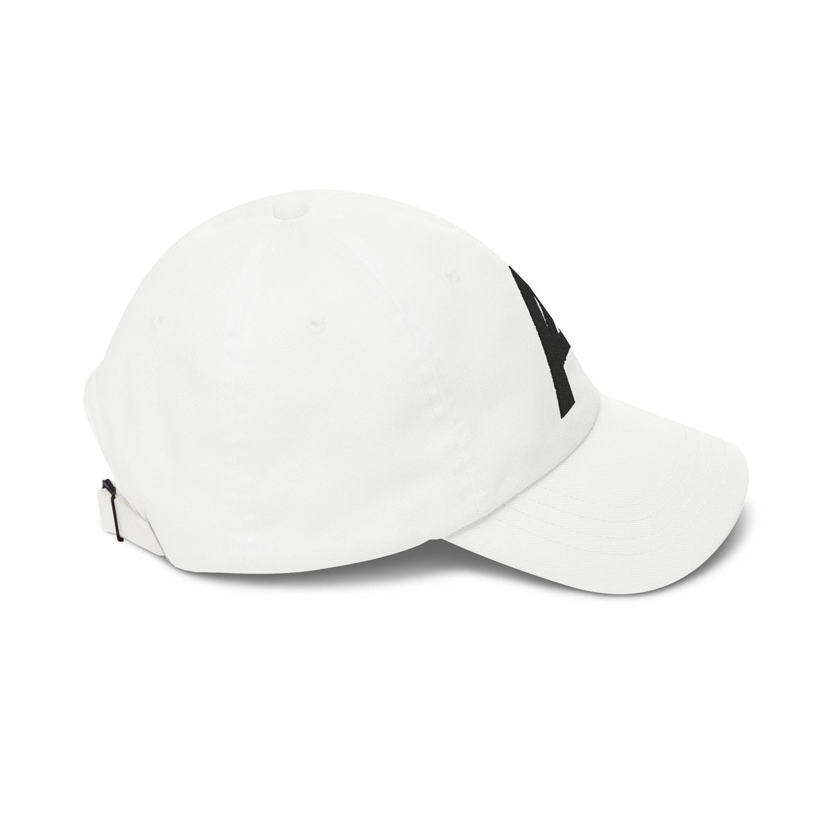 Dad Cap — Minimal Black 'A' Logo Embroidered Baseball Hat