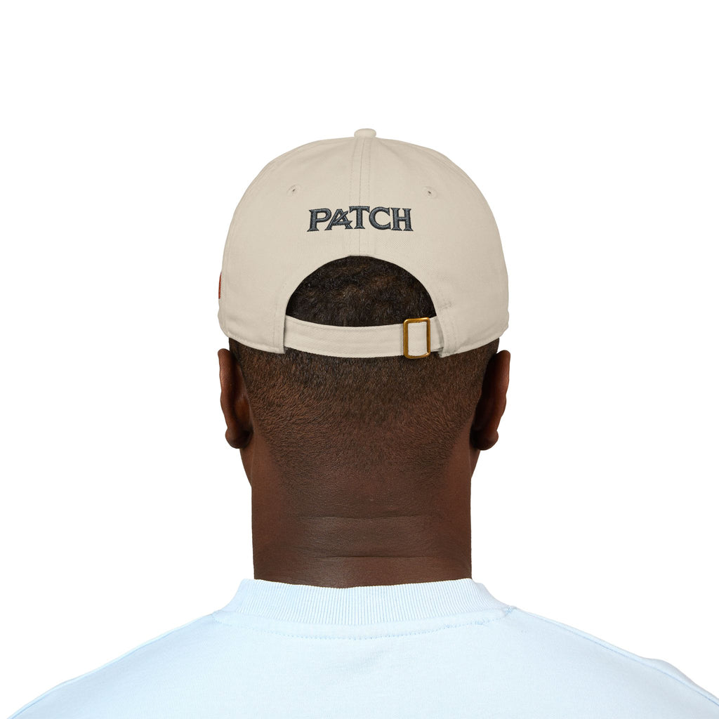 Embroidered Organic Baseball Cap — Minimal 'A' Front & PATCH Back