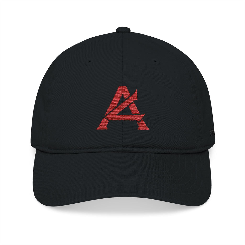 Embroidered Red Mosaic 'A' Organic Baseball Cap