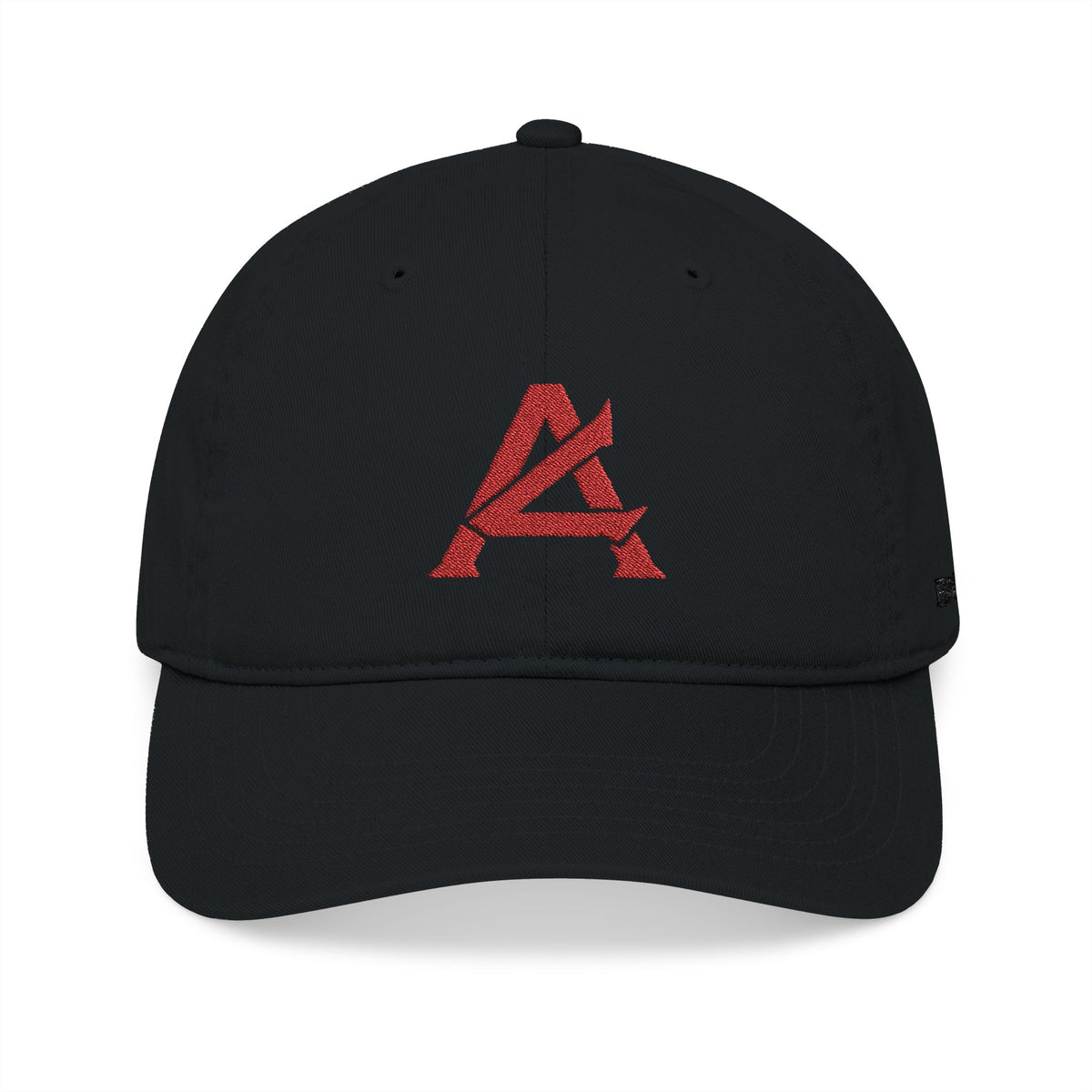 Embroidered Red Mosaic 'A' Organic Baseball Cap