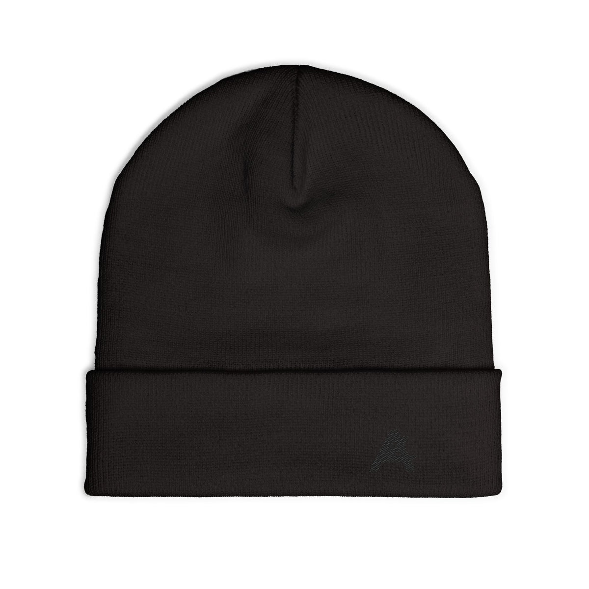 Embroidered 'A' Knit Beanie - Minimal Logo Winter Hat