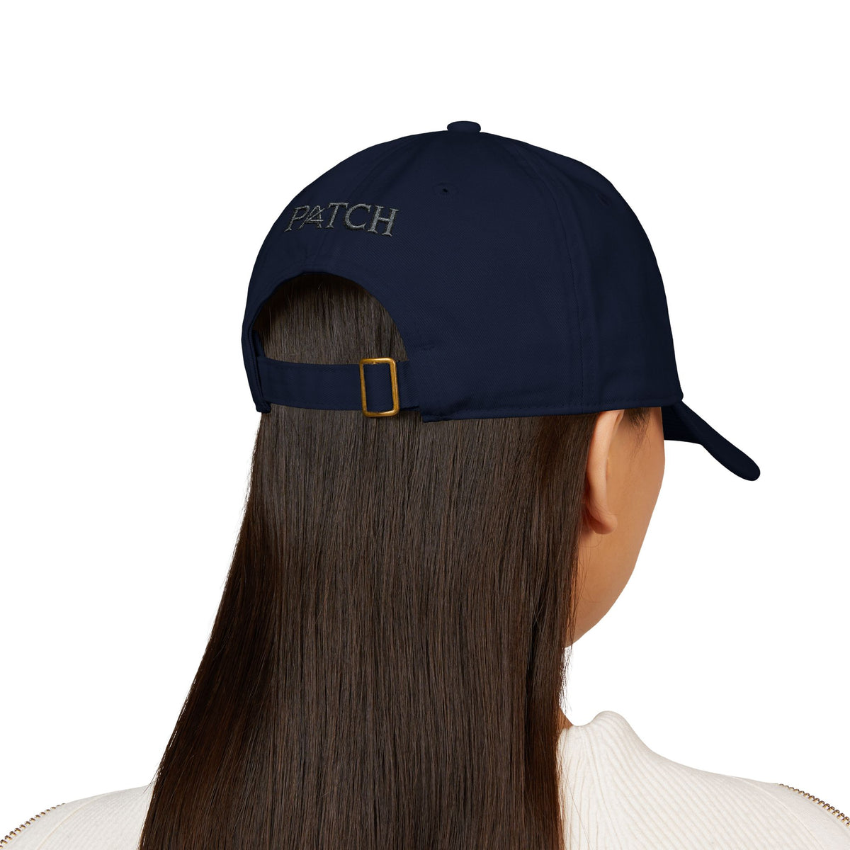 Embroidered Organic Baseball Cap — Minimal 'A' Front & PATCH Back